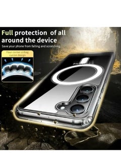 Magnetic Samsung Galaxy S23, Magnetic Case, Compatible with MagSafe Wireless Charging, Anti-Scratch Bumper Cover (Clear), TPU - PC  - Image 5