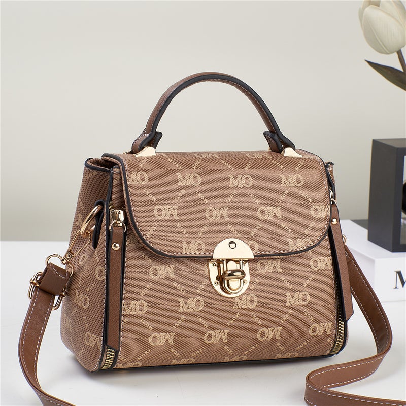 New Arrival Lingge Women'S Bag Fashionable Old Flower Middle-Aged All-Match Crossbody Handbag Large Capacity Shoulder Bag Women'S Bag - Image 3