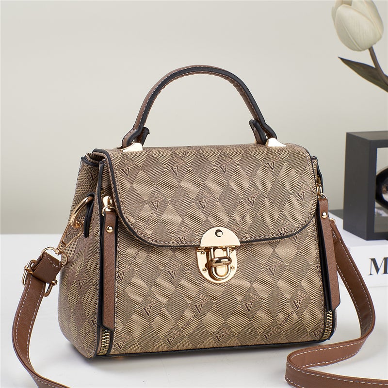 New Arrival Lingge Women'S Bag Fashionable Old Flower Middle-Aged All-Match Crossbody Handbag Large Capacity Shoulder Bag Women'S Bag - Image 5