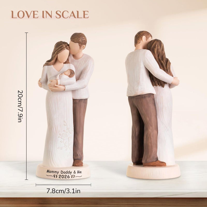 Storieme New Mom Gifts for Women: First Time Parents Gift for Couples - Pregnancy Gifts for Expecting Mother After Birth - Hand-Finished Mommy Dad to Be Figurine - Image 5