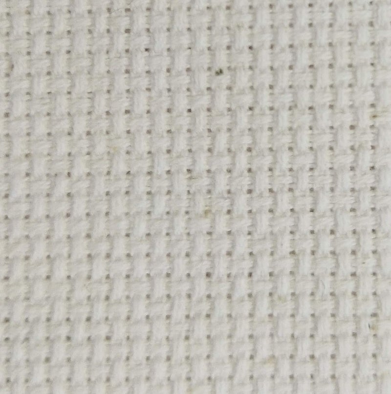 KCS 59" x 1 Yard 14ct Counted Cotton Aida Cloth Cross Stitch Fabric (Antique White) - Image 1