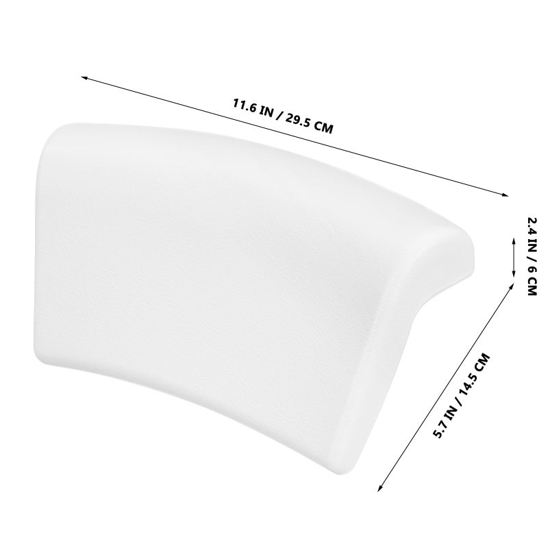 1Pc Household Adult Bathtub Pillow PU Pillow Bath Pillow Shower Pillow (White) - Image 2