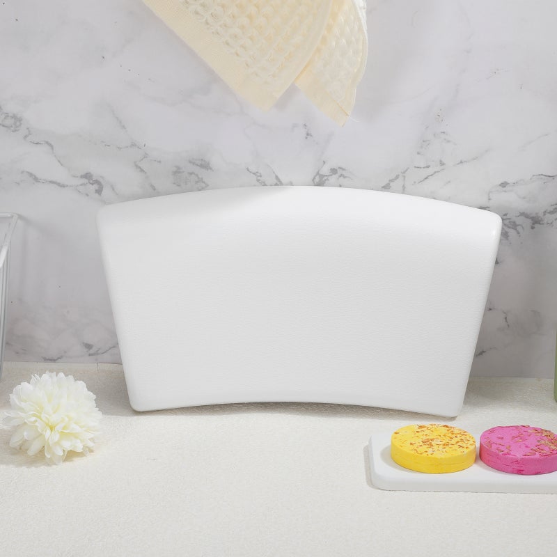 1Pc Household Adult Bathtub Pillow PU Pillow Bath Pillow Shower Pillow (White) - Image 4