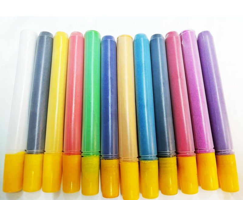 SNOOGG Clouded Hobbies FINE Craft Sand for Sand Art, Resin Art, Miniature DECORE, Various Craft, Rangoli’s, Garden Decor, Aquarium Explore Your Creativity! (12 Color Bag 100 GRAM Each) - Image 4
