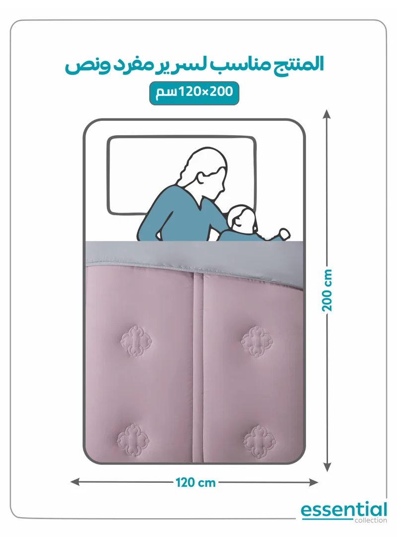 دوناتيلا طقم ملاءة سرير ريجنت، 4 قطع، مقاس مفرد ونصف، 120 × 200 سم، حشوة ثابتة