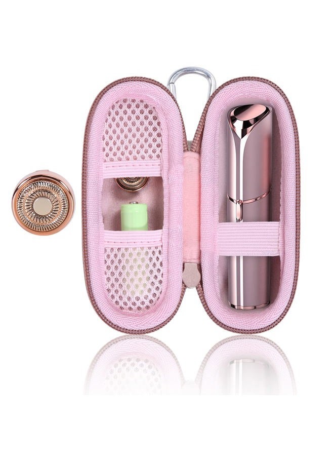Co2Crea Hard Case and Replacement Head Compatible with Finishing Touch Flawless Facial Hair Remover Electric Face Razor for Women (Rose Gold Case + Replacement Head) - Image 1