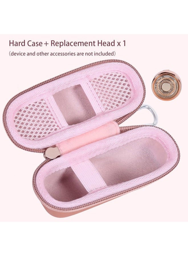 Co2Crea Hard Case and Replacement Head Compatible with Finishing Touch Flawless Facial Hair Remover Electric Face Razor for Women (Rose Gold Case + Replacement Head) - Image 3