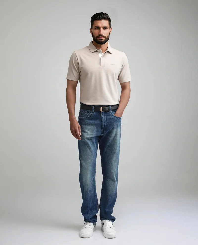 Rare Rabbit Men's Contrast Printed Placket Polo