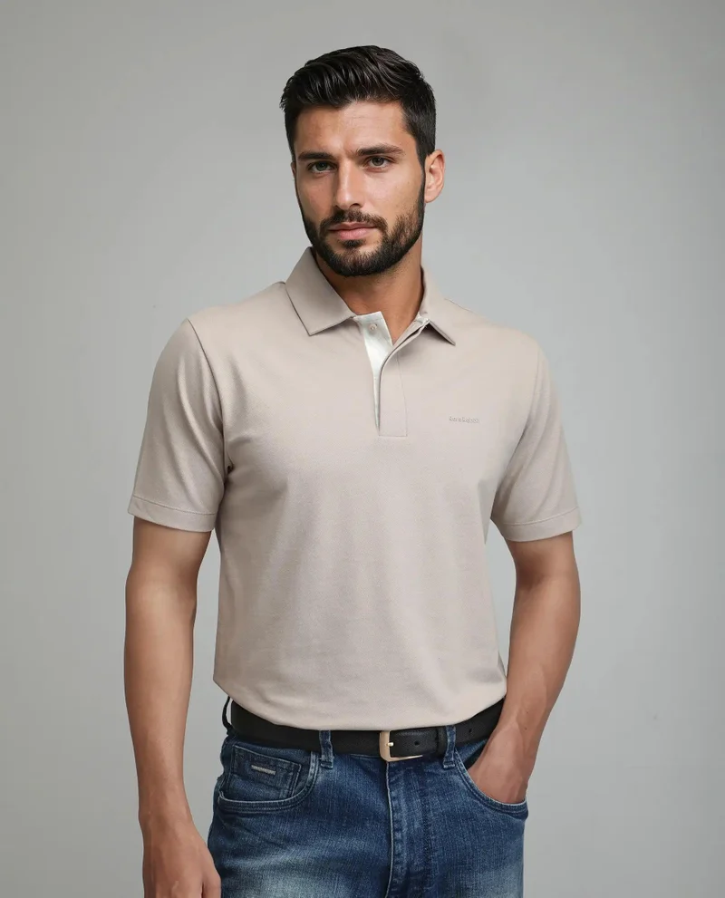 Rare Rabbit Men's Contrast Printed Placket Polo
