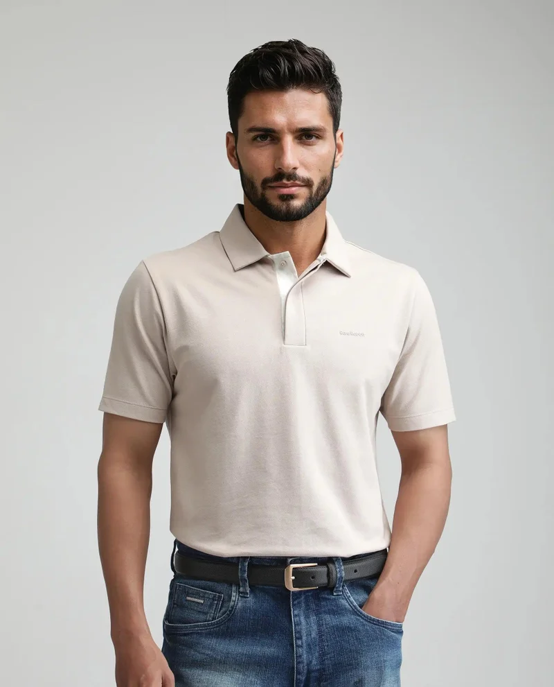 Rare Rabbit Men's Contrast Printed Placket Polo