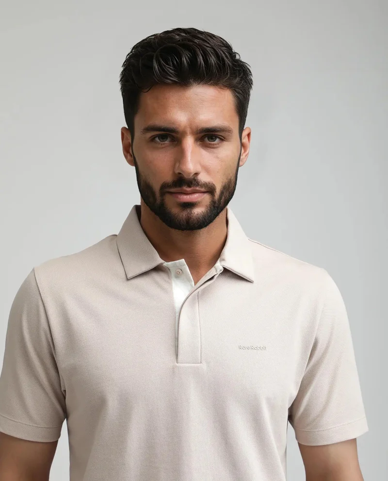 Rare Rabbit Men's Contrast Printed Placket Polo