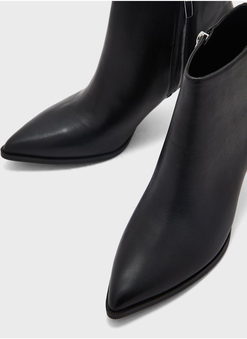 NINE WEST - Pointed Tow High Heel Ankle Boot - Image 1