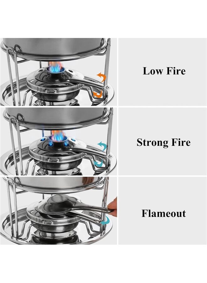 Candy Melting Pot Fondue Set, Stainless Steel Fondue Pot Set with Forks, Cheese Fondue Pot for Chocolate, Sauces, Ice Cream, Temperature Control - Image 4