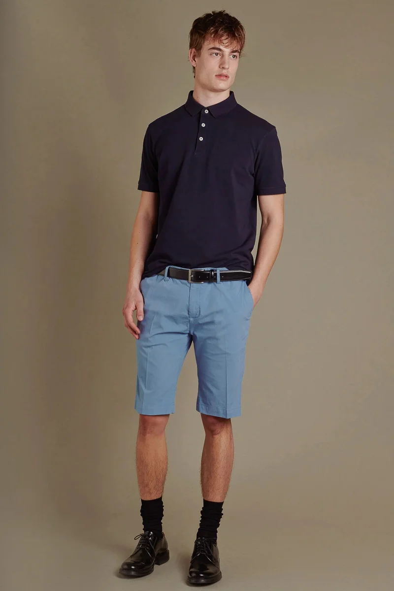 100% cotton chino bermuda - Sky