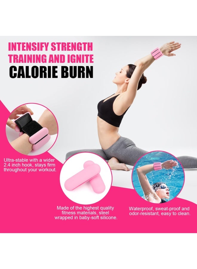 Bukela Wrist & Ankle Weights for Women, Wearable Strong Arm & Leg Weights Set of 2(1Lbs Each), Adjustable Ankle Weights for Walking, Yoga, Dance, Barre,Gym,Exercise,Pilates,Walking Running - Image 2