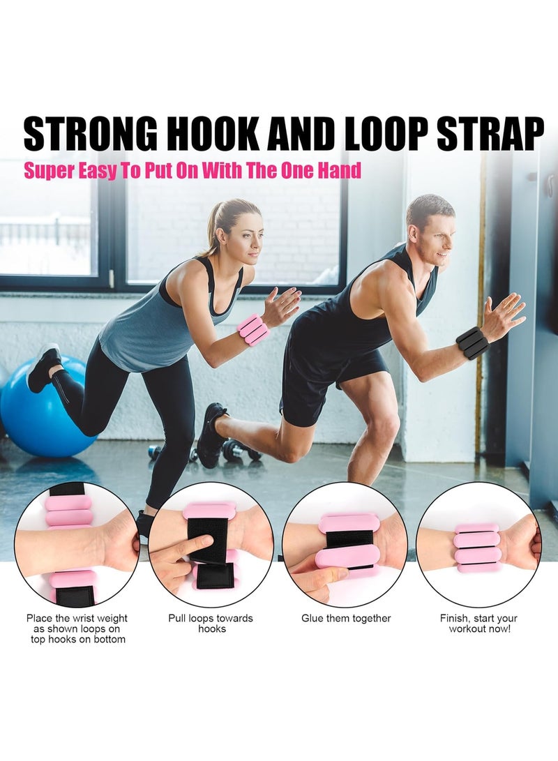 Bukela Wrist & Ankle Weights for Women, Wearable Strong Arm & Leg Weights Set of 2(1Lbs Each), Adjustable Ankle Weights for Walking, Yoga, Dance, Barre,Gym,Exercise,Pilates,Walking Running - Image 3