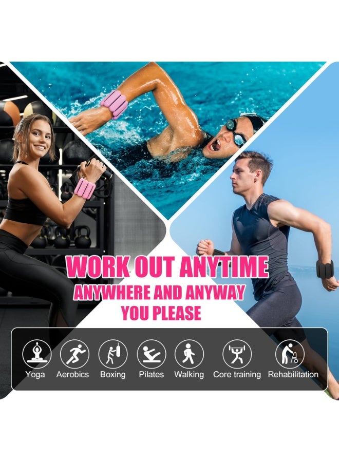 Bukela Wrist & Ankle Weights for Women, Wearable Strong Arm & Leg Weights Set of 2(1Lbs Each), Adjustable Ankle Weights for Walking, Yoga, Dance, Barre,Gym,Exercise,Pilates,Walking Running - Image 5