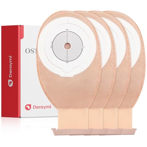 DERAYMI 20 Pack Colostomy Bags One Piece Drainable Ostomy Bags Ostomy Supplies for Ileostomy Colostomy Care Max 65mm Includes 8 Clamps Leakproof Odor Control SkinFriendly Wafer - Image 2