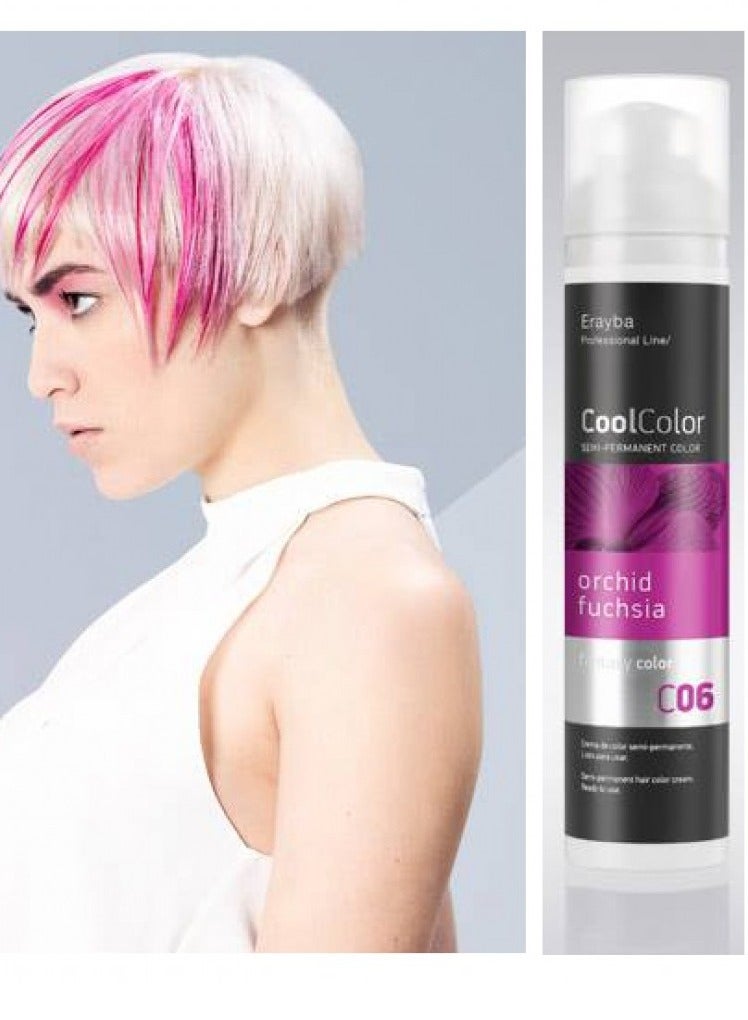 Erayba Cool Color Temporary Hair Dye100ml C06 Fuchsi Color - Image 3