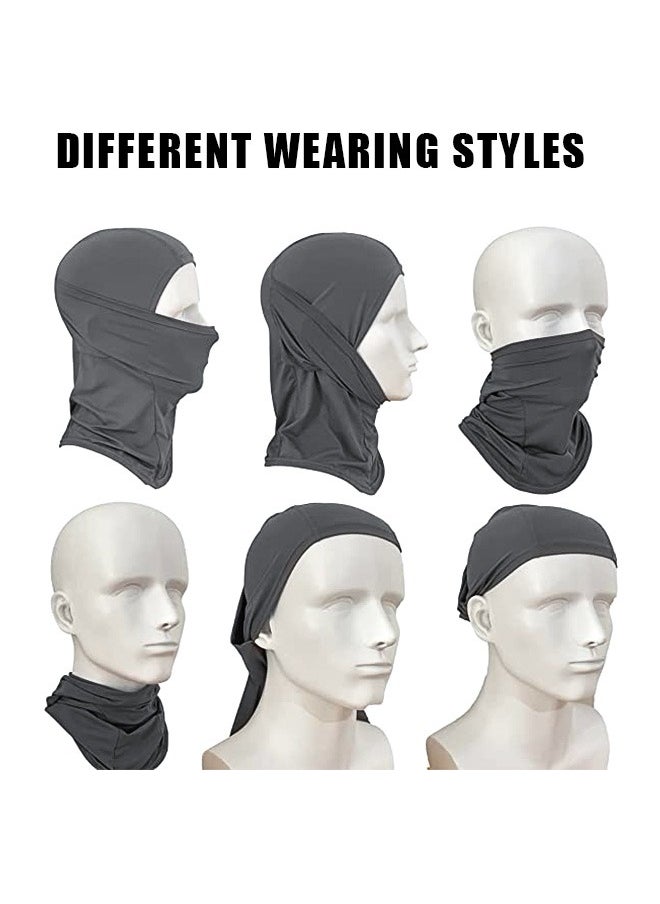 Generic - Balaclava Sunscreen Mask, Omnidirectional Covering UV Protection Ice Silk Polyester Breathable Sunscreen Shawl Face Covering, Lightweight Sports Protection Cover (Dark Grey) - Image 1