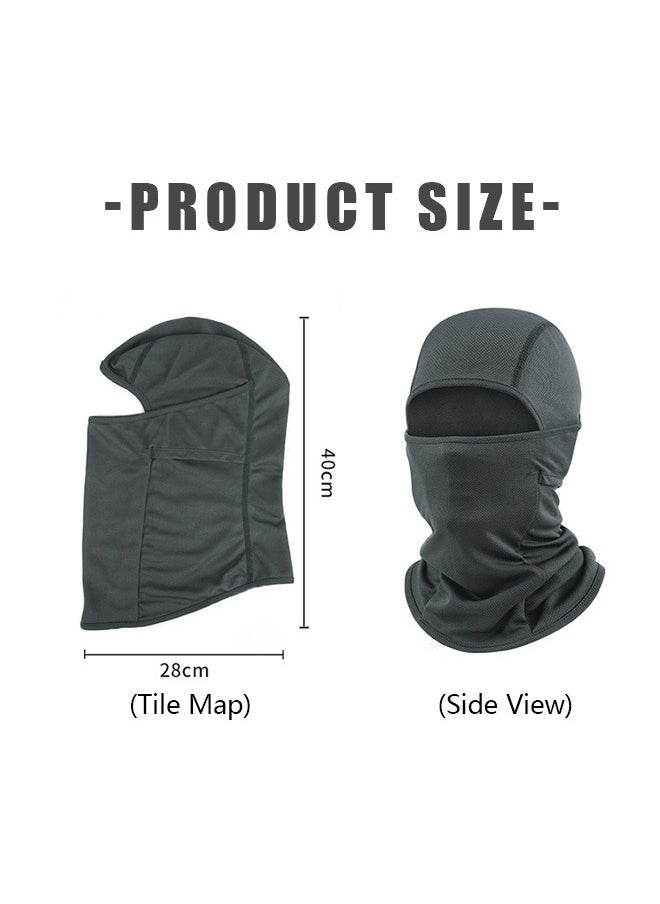 Generic - Balaclava Sunscreen Mask, Omnidirectional Covering UV Protection Ice Silk Polyester Breathable Sunscreen Shawl Face Covering, Lightweight Sports Protection Cover (Dark Grey) - Image 1