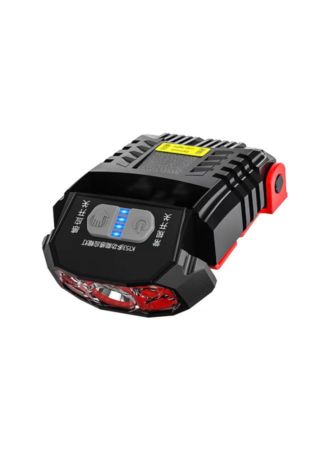 Night Fishing Headlamp Fishing Special Induction Clip Cap Clip Lamp Head-mounted Strong Light Super Bright Charging Hat Brim Bait Lamp 