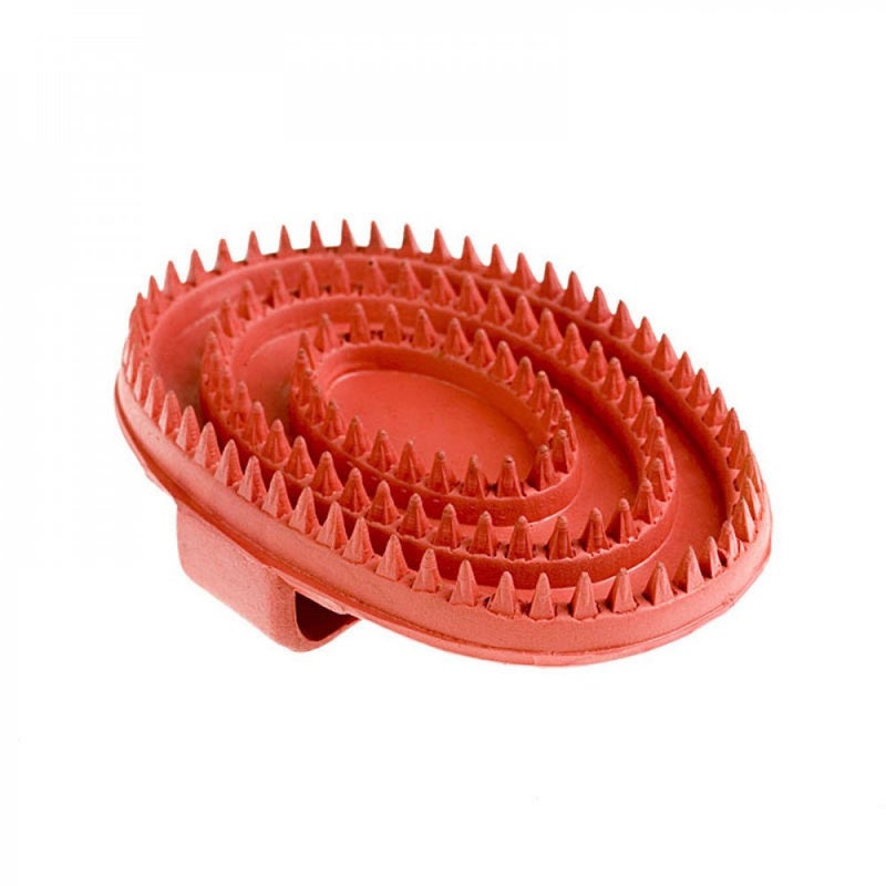 HORZE Rubber Curry Comb  Red  One Size