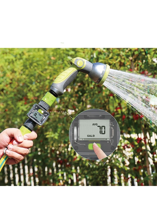 RAINPOINT - RAINPOINT Water Meter for Garden Hose, Water Flow Meter GPM Tracking Flow Rate Gallon Liter Water Consumption for Outdoor Garden Hose Watering, RV Water Tank Filling, Lawn Sprinkler, Nozzle Sprayer - Image 1