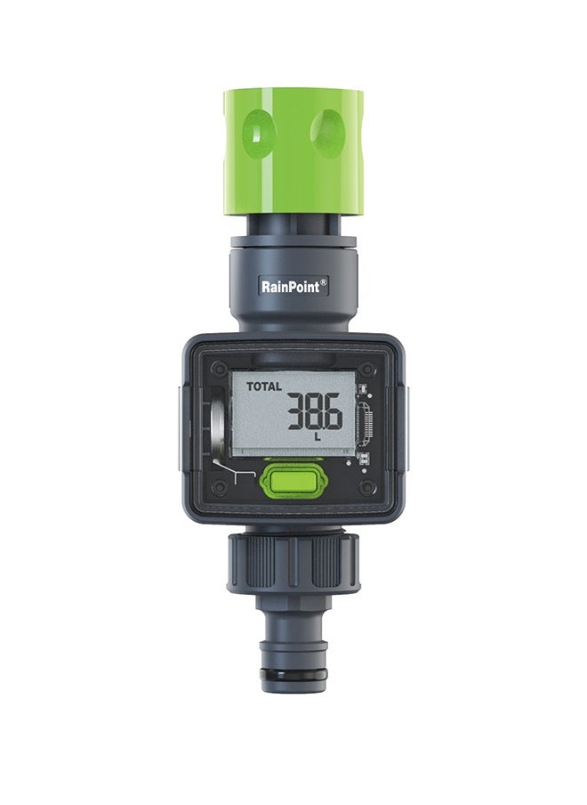 RAINPOINT - RAINPOINT Water Meter for Garden Hose, Water Flow Meter GPM Tracking Flow Rate Gallon Liter Water Consumption for Outdoor Garden Hose Watering, RV Water Tank Filling, Lawn Sprinkler, Nozzle Sprayer - Image 1