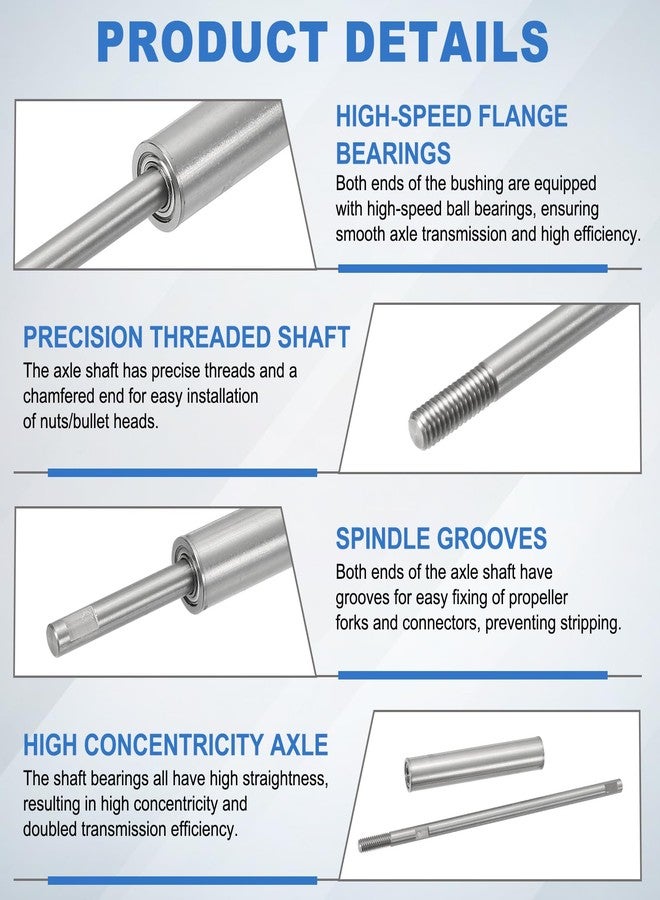 MECCANIXITY Drive Shaft W Propeller Universal Joint, L200mm Shaft L150mm Sleeve D36mm Stainless Steel Propeller 2-Bladed Paddle Fit for 2mm Motor Shaft RC Boat Coupler Assemble Kit - Image 4