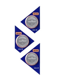 muRATA CR2450 Lithium 3V Coin Cell 3 Batteries Made in Japan 