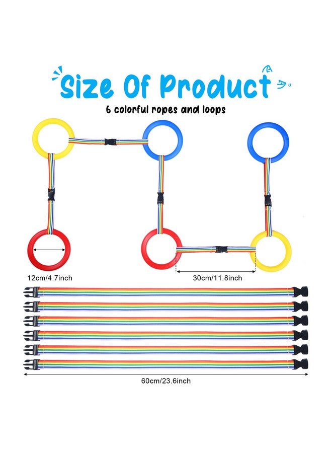 Shappy حبل شابي 6 قطع للمشي لرياض الأطفال مع مقبضات حبل رياض الأطفال للمشي في صف ملون في الهواء الطلق حبل أمان لدار الحضانة للأطفال الصغار المدارس المعلمين رياض الأطفال (أحمر أصفر أزرق) - Image 3