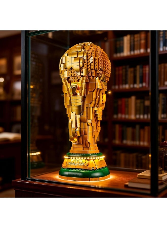 Football Championship Trophy Building Blocks Set, Sports-Themed Collectible Display Model with Detailed Interior, Creative Construction Toy for Kids Ages 12+ and Adults, 2842 Pieces - Image 1
