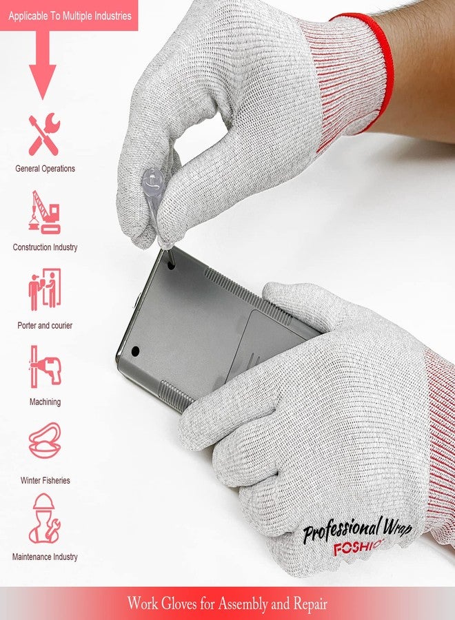 FOSHIO Vinyl Wrap Gloves, Professional Anti-Static Application Carbon Fiber Vinyl Wrap Tool Dust-Free Non Slip Working Gloves (1 Pair) - Image 5
