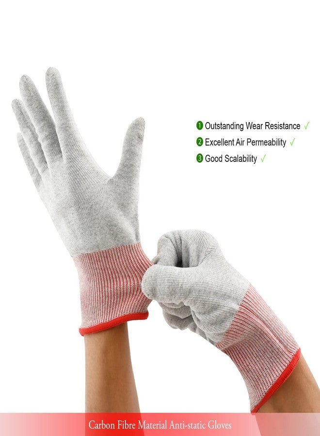 FOSHIO Vinyl Wrap Gloves, Professional Anti-Static Application Carbon Fiber Vinyl Wrap Tool Dust-Free Non Slip Working Gloves (1 Pair) - Image 3