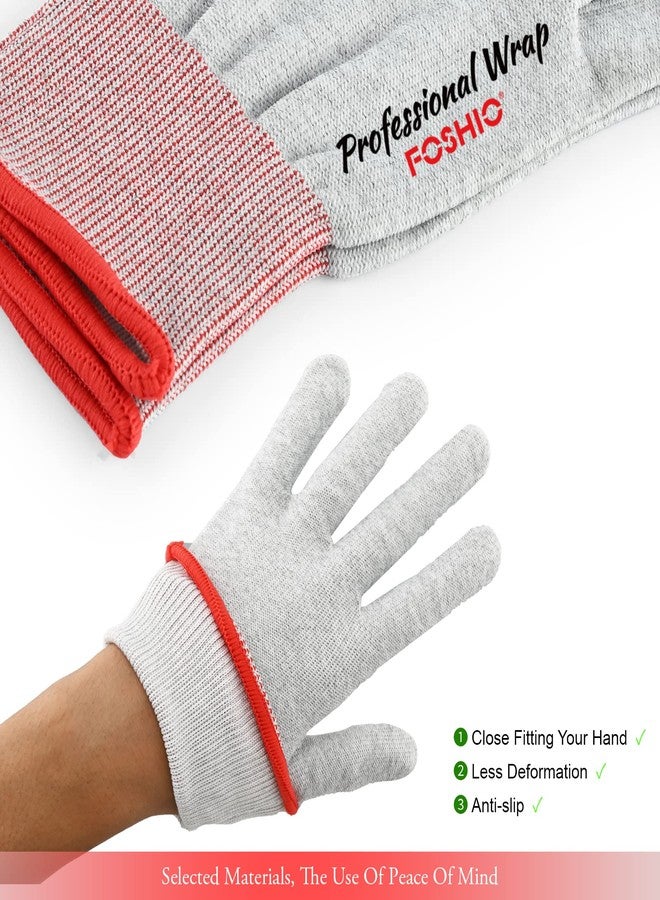 FOSHIO Vinyl Wrap Gloves, Professional Anti-Static Application Carbon Fiber Vinyl Wrap Tool Dust-Free Non Slip Working Gloves (1 Pair) - Image 4