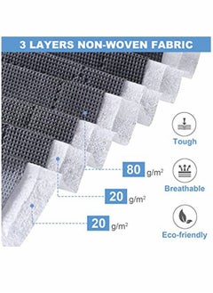 Y&D Large Capacity Clothes Storage Bag, with Reinforced Handle Thick Fabric for Comforters, Blankets, Bedding, Foldable Sturdy Zipper, Clear Window, 3 Pack, Grey  - Image 4