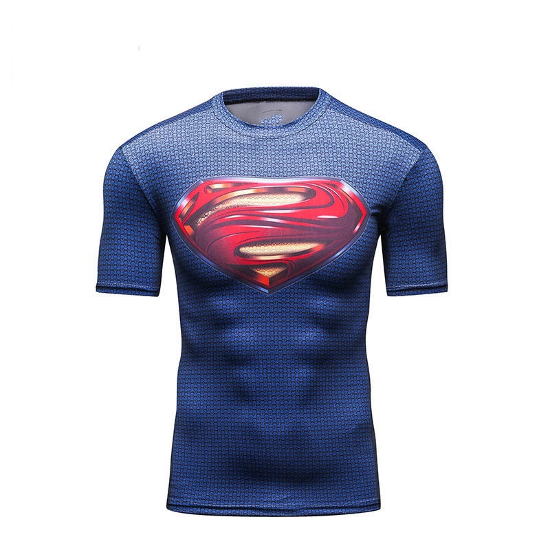 2022 new running sports workout clothes running football basketball training 3D printing Avengers T-shirt - Image 3