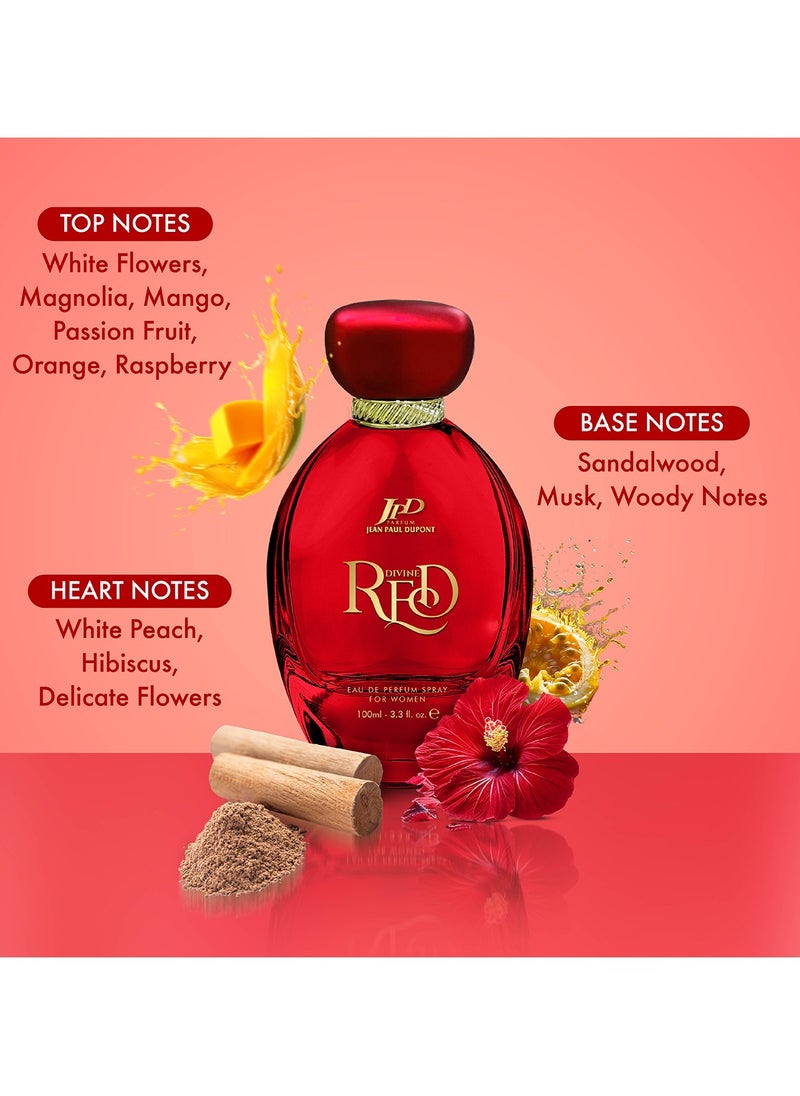 Jean Paul Dupont Divine Red Eau de Parfum For Women 100ml  - Image 3