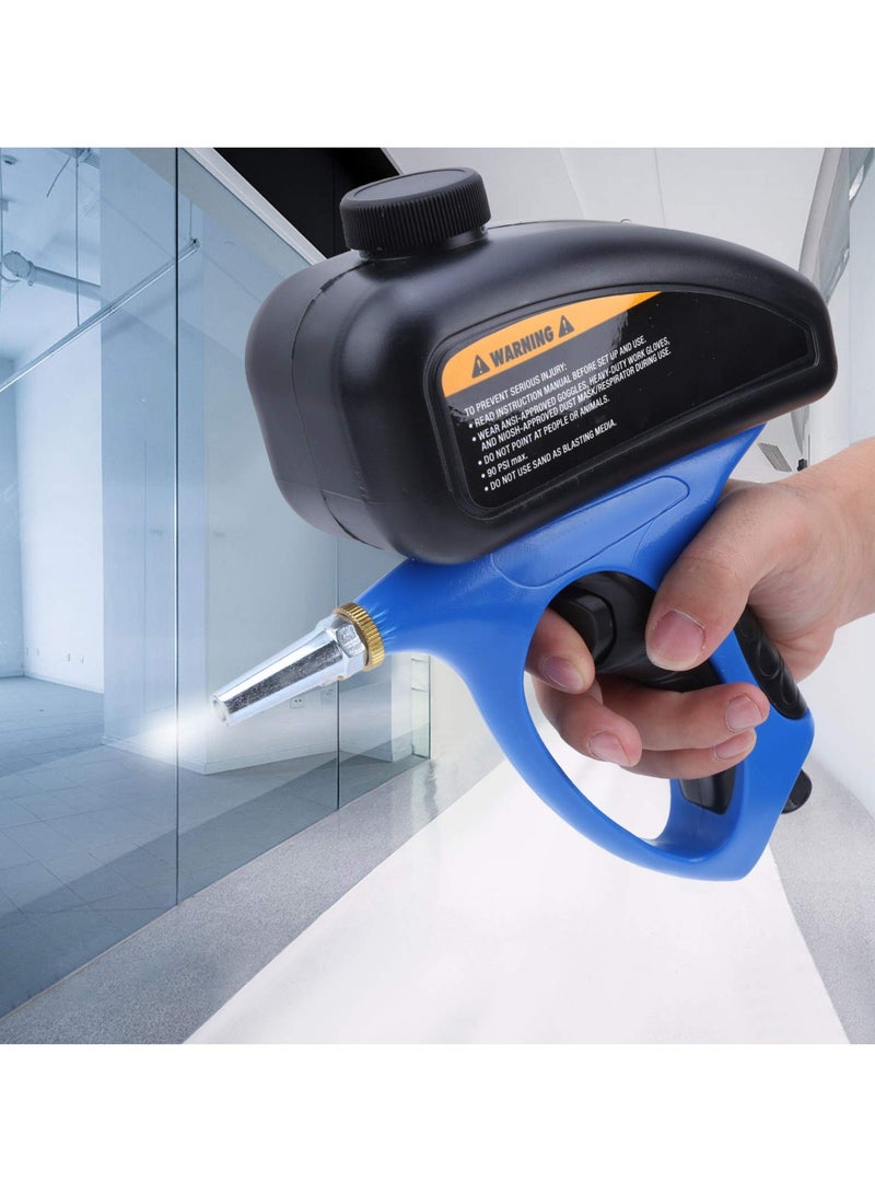 SYOSI Sand Blaster, Professional Rust Removing Blaster, Hand Held Gravity Feed Media Blasting Gun, Portable Pneumatic Sand Blaster for Remove Rust, Manual Blasting Tool for Metal, Wood - Image 5