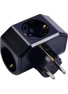 Viko Yonca Plus Black Triple Grounded Socket Black  - Image 1