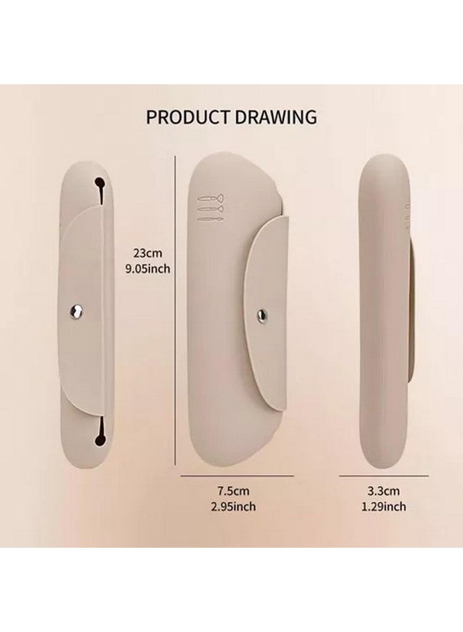 MEZON حقيبة مكياج للسفر MEZON حقيبة أدوات تجميل حقائب مكياج حقيبة فرش المكياج حقيبة سفر حافظة مستحضرات التجميل المحمولة للنساء حقيبة مستحضرات التجميل حقيبة أحمر الشفاه (كاكي) - Image 2