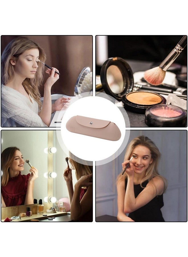 MEZON حقيبة مكياج للسفر MEZON حقيبة أدوات تجميل حقائب مكياج حقيبة فرش المكياج حقيبة سفر حافظة مستحضرات التجميل المحمولة للنساء حقيبة مستحضرات التجميل حقيبة أحمر الشفاه (كاكي) - Image 3