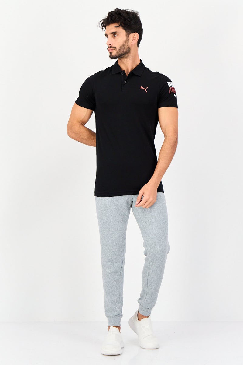 PUMA قميص بولو خارجي بأكمام قصيرة للرجال بقصة ضيقة، أزرق داكن - Image 4