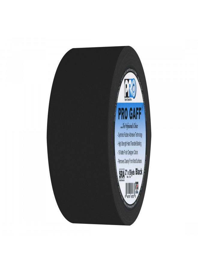 Pro Gaffer Gaffers Tape, 2 in x 55 yd, Black