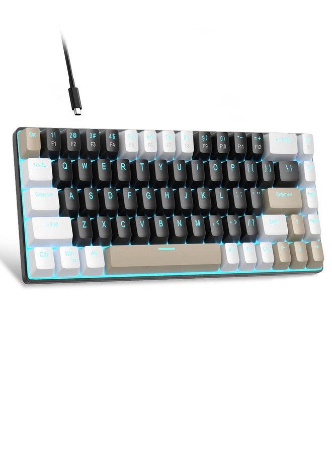 مايجغي لوحة مفاتيح MageGee - MK-Box ميكانيكية محمولة بنسبة 60% مع إضاءة خلفية LED، 68 مفتاحًا، مفاتيح بلون القهوة، مناسبة للألعاب والمكاتب، متوافقة مع أنظمة التشغيل Windows وMac وLinux - Image 1