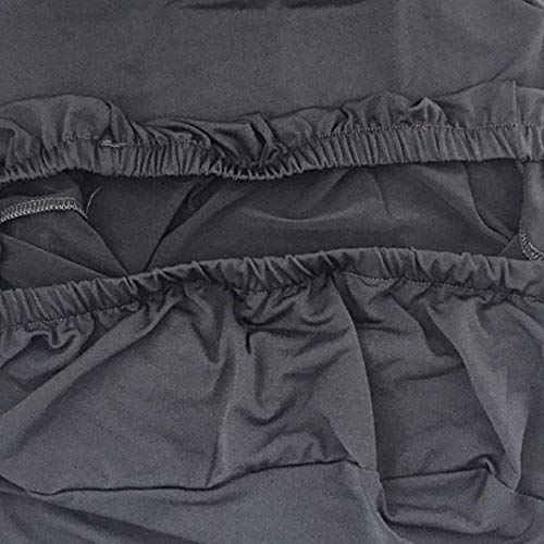 SheYang Spandex Fabric Stretch Removable Washable Dining Room Chair Cover Protector Seat Slipcovers(Dark Grey,4) - Image 3