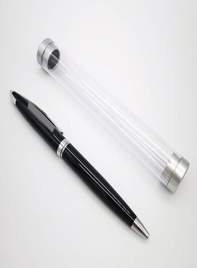 luzen 6Pcs Acrylic Ballpoint Pen Case Holder Gift Box Empty Single Pen Display Storage Case Cylinder Tube Pens Containers for School Business Office Supplies, Clear - Image 3
