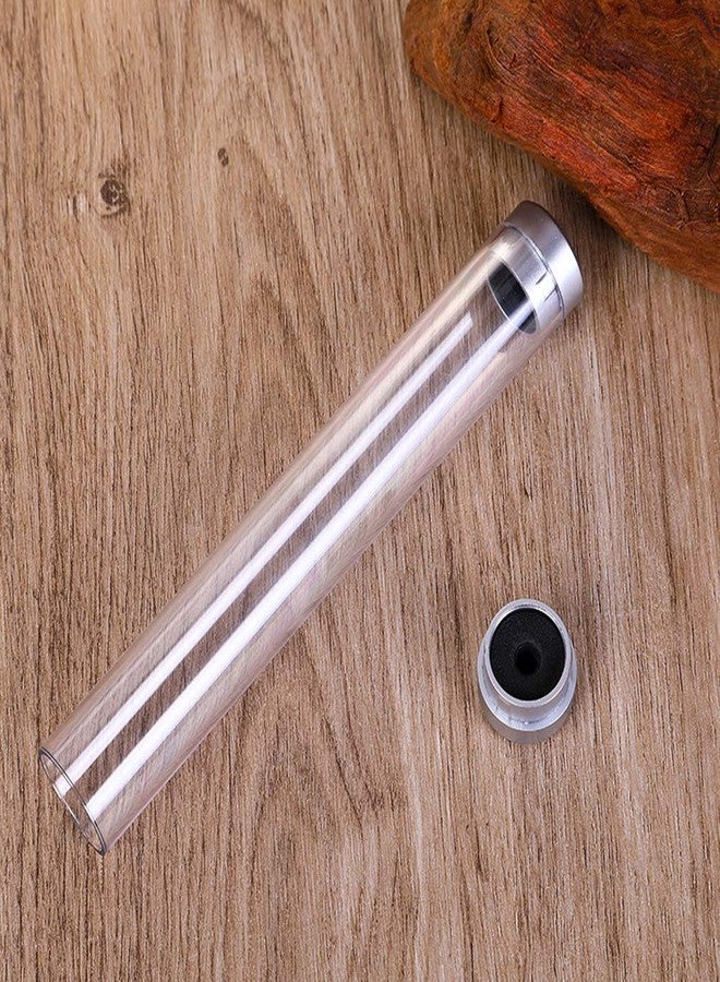 luzen 6Pcs Acrylic Ballpoint Pen Case Holder Gift Box Empty Single Pen Display Storage Case Cylinder Tube Pens Containers for School Business Office Supplies, Clear - Image 4