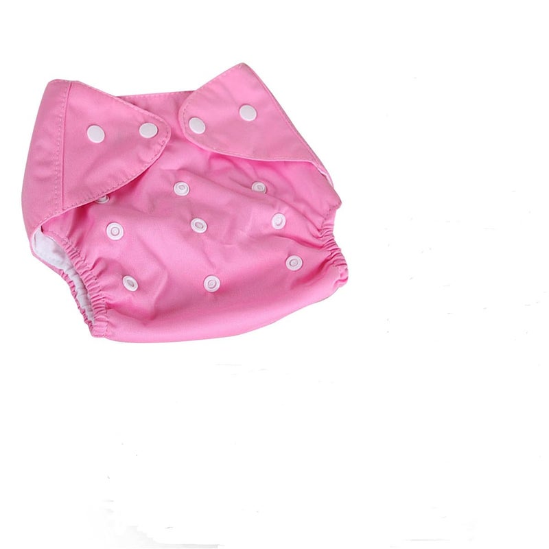 hanso Baby Adjustable Cotton Pocket Diapers and Reusable Baby Washable Cloth Diaper Nappies for Babies, Infants, Toddlers, Age 0 to 3 Years (Pink) - Image 1